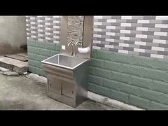 Lavabo in acciaio inox 304 con specchio e rubinetto automatico