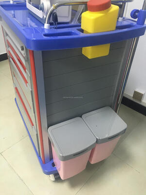 Guangzhou Cheap Hospital Emergency Trolley Equipment Resuscitation Trolley Pediatric Medical Crash Cart Price