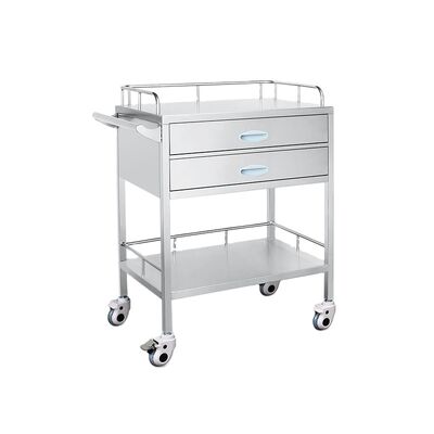BR-M63 Hospital Crash Cart Clinic Drug Surgical Nursing Doctor Stainless Steel Medical Stainless Steel Medicine Trolley