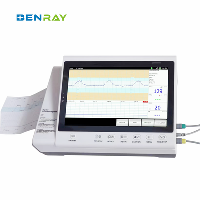 10.2" LED Touch Screen Rotation Screen USB Memory Water Proof Probe Auto Interpretation Fetal Monitor
