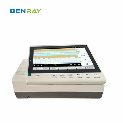 10.2" LED Touch Screen Rotation Screen USB Memory Water Proof Probe Auto Interpretation Fetal Monitor
