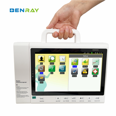 10.2" LED Touch Screen Rotation Screen USB Memory Water Proof Probe Auto Interpretation Fetal Monitor