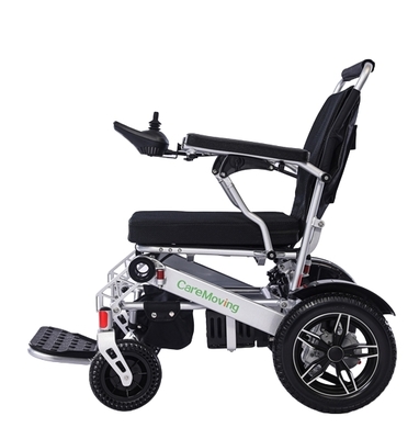 Sedia a rotelle elettrica a pneumatici solidi con motore spazzolato in lega di alluminio