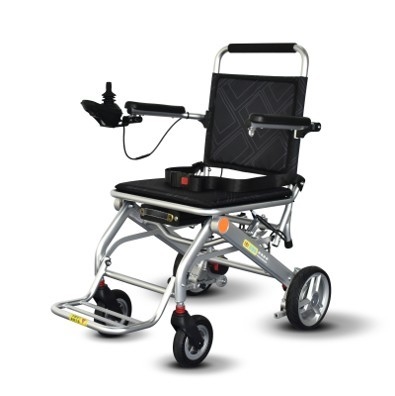 Sedia a rotelle elettrica con batteria (15,5 kg di peso totale, freno elettromagnetico)
