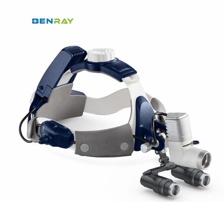 BR-HL08 Lente acrilica chirurgica di ingrandimento a testa LED luce clinica medica dentale chirurgica integrata faro costruito