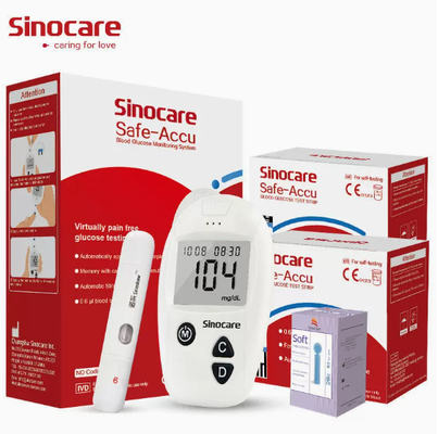 Misuratore accurato della glicemia Misuratore della glicemia nel sangue Misuratore di zucchero nel sangue con 50 strisce reattive e 50 lancette sterili