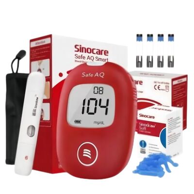 Misuratore di glicemia accurato per uso domestico, monitor della glicemia, misuratore di zucchero nel sangue con 50 strisce reattive e 50 lancette sterili